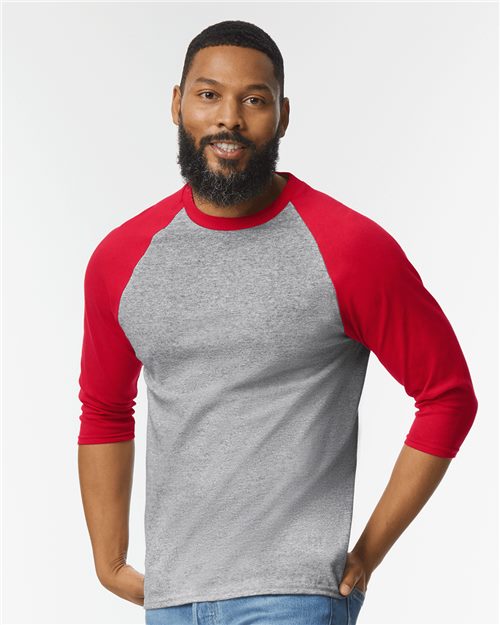 Gildan  Heavy Cotton™ Raglan Three-Quarter Sleeve T-Shirt 5700