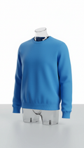 Modern crewneck sweatshirt in bright blue